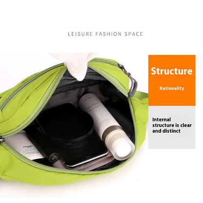 TOUGH SLHS Outdoor Sports Waist Bag Waterproof Nylon Chest Crossbody Bag Cycling Fanny Pack