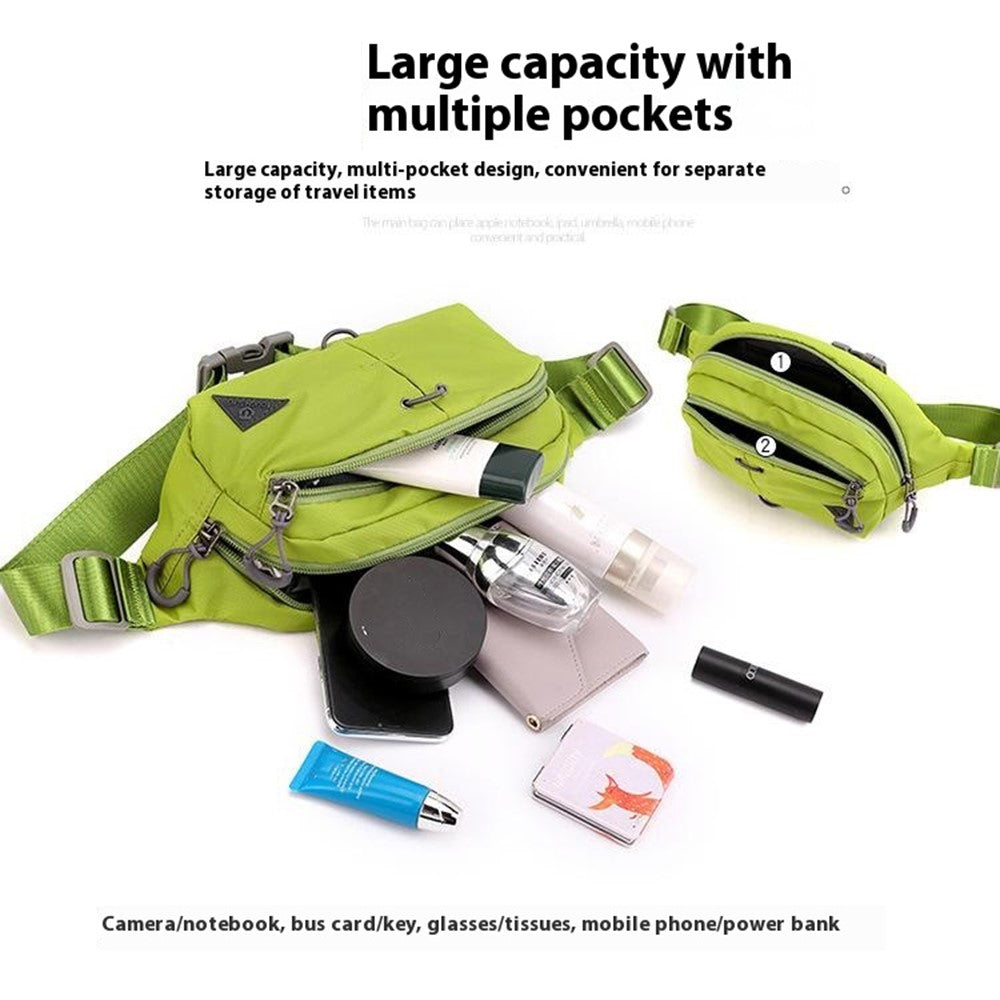 TOUGH SLHS Outdoor Sports Waist Bag Waterproof Nylon Chest Crossbody Bag Cycling Fanny Pack