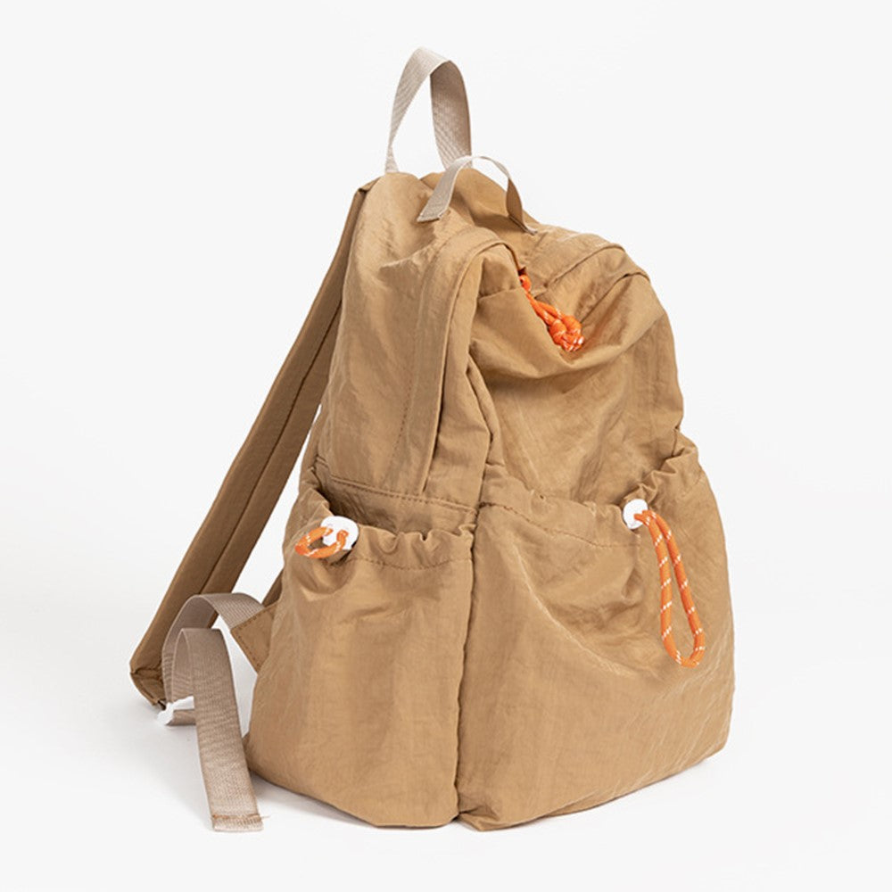 NL1116 Lightweight Nylon Backpack for Students Solid Color Outdoor Sports Waterproof Rucksack