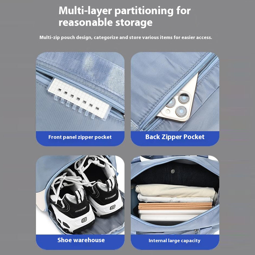 Gym Bag 20-35L Sports Duffle Bag with Shoe Compartment for Travel and Sports Carry-on Overnight Bag