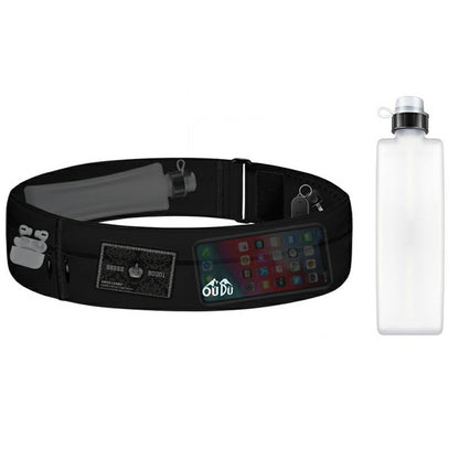 OUDO Thin Invisible Waist Belt Running Fanny Pack with 330ml Water Bottle - for Waist 60cm