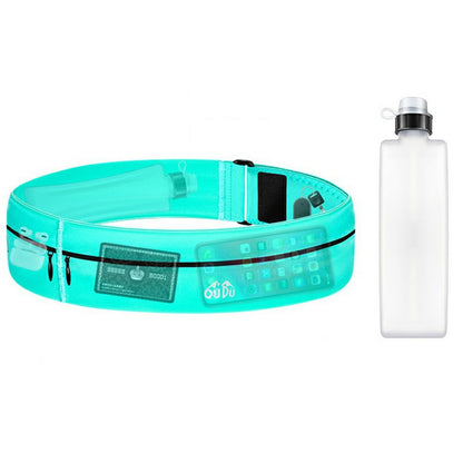 OUDO Thin Invisible Waist Belt Running Fanny Pack with 330ml Water Bottle - for Waist 60cm