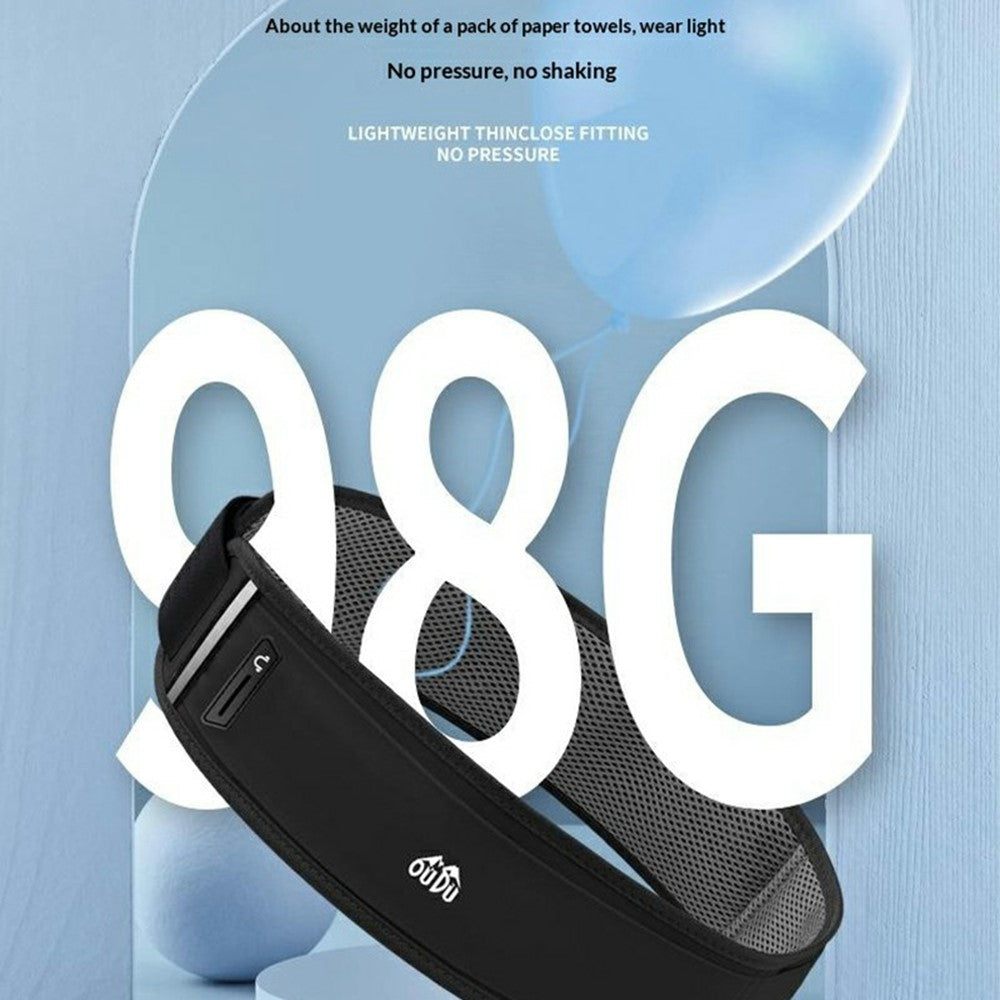 OUDO Slim Running Belt Bag Waist Pack with 330ml Water Bottle  /  Reflective Strip for Outdoor Sports (No FDA, BPA-Free)