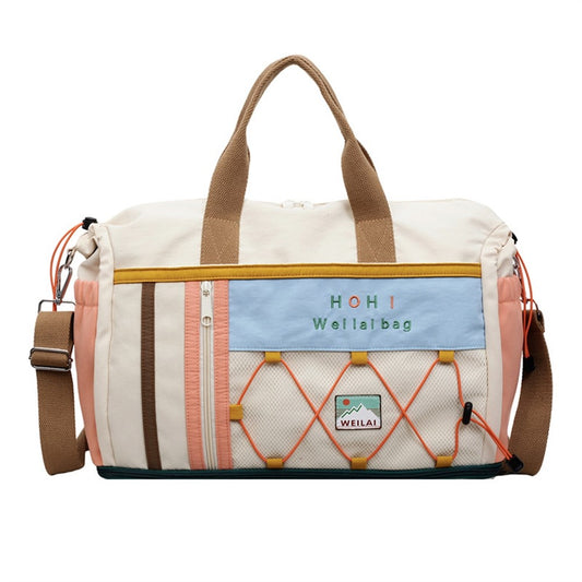 Large Capacity Gym Bag Expandable Handbag Dry Wet Separation Travel Duffel with Shoulder Strap