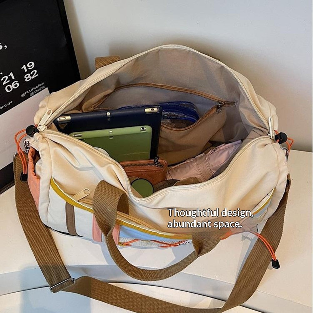 Large Capacity Gym Bag Expandable Handbag Dry Wet Separation Travel Duffel with Shoulder Strap