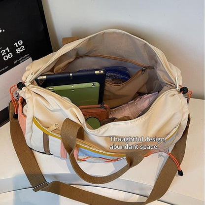 Large Capacity Gym Bag Expandable Handbag Dry Wet Separation Travel Duffel with Shoulder Strap