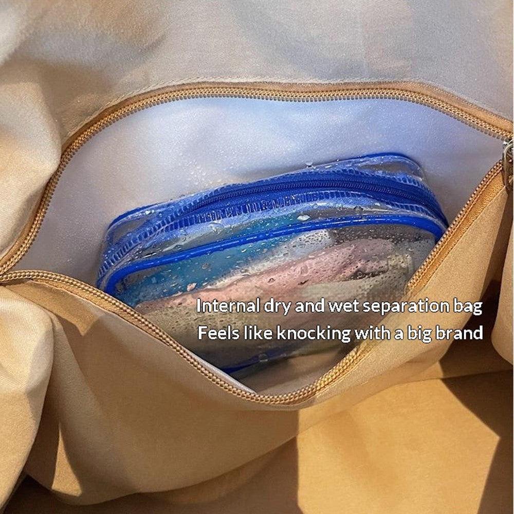 Large Capacity Gym Bag Expandable Handbag Dry Wet Separation Travel Duffel with Shoulder Strap