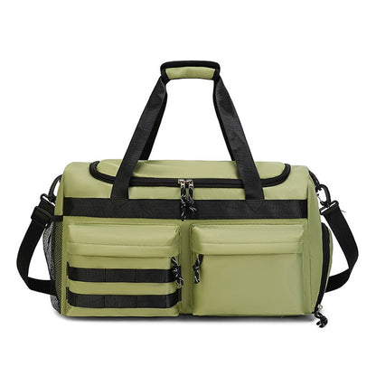 TC21.5 Large Capacity Nylon Duffel Bag Outdoor Travel Luggage Organizer Handbag with Shoe Compartment