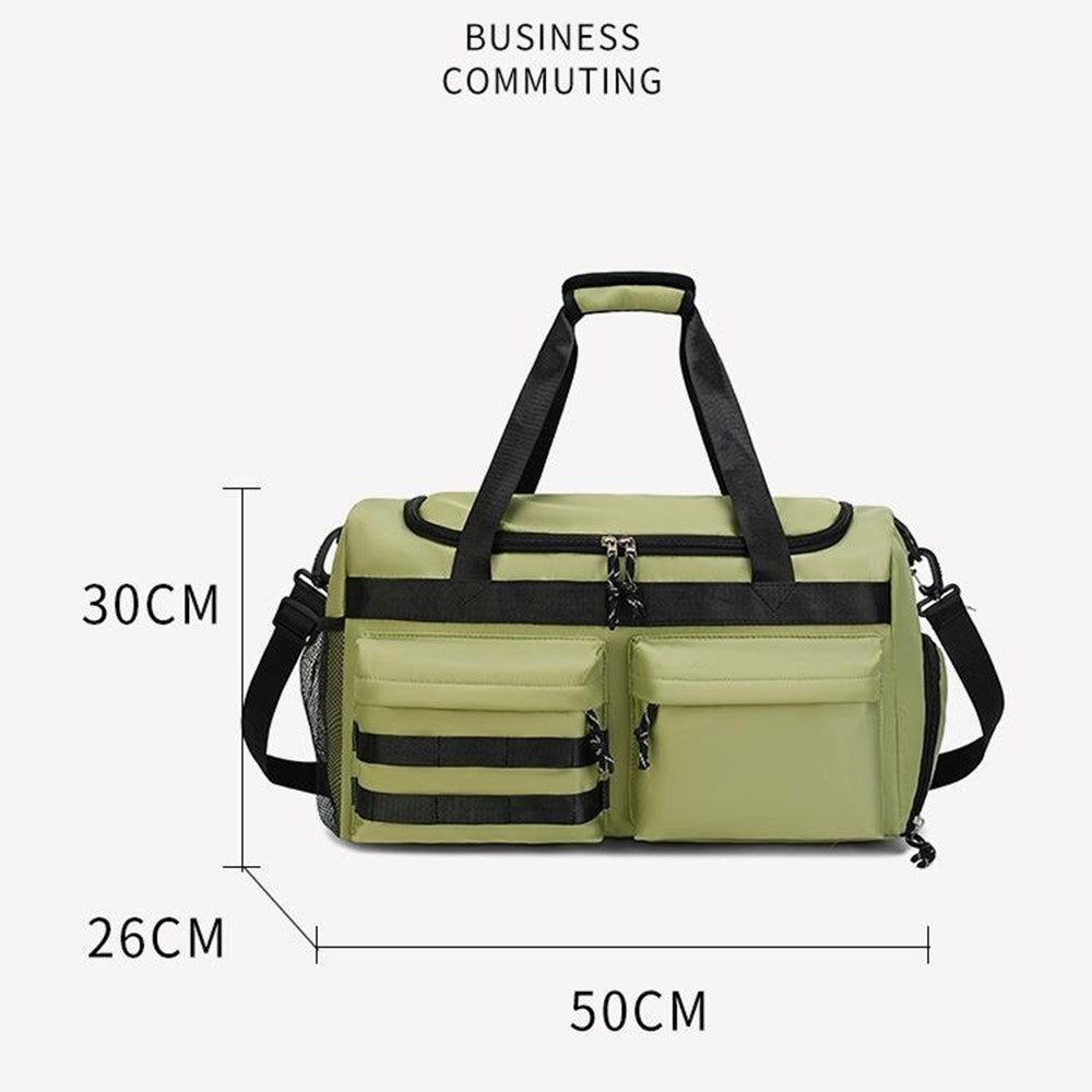 TC21.5 Large Capacity Nylon Duffel Bag Outdoor Travel Luggage Organizer Handbag with Shoe Compartment