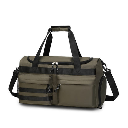 TC21.5 Large Capacity Nylon Duffel Bag Outdoor Travel Luggage Organizer Handbag with Shoe Compartment