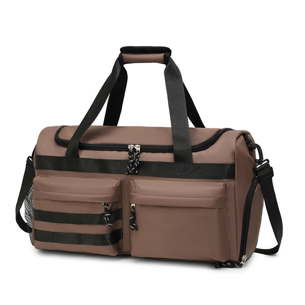 TC21.5 Large Capacity Nylon Duffel Bag Outdoor Travel Luggage Organizer Handbag with Shoe Compartment