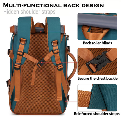 30L Large Capacity Shoulder Bag for 16 Inch Laptop Oxford Fabric Waterproof Travel Backpack