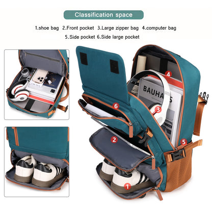 30L Large Capacity Shoulder Bag for 16 Inch Laptop Oxford Fabric Waterproof Travel Backpack