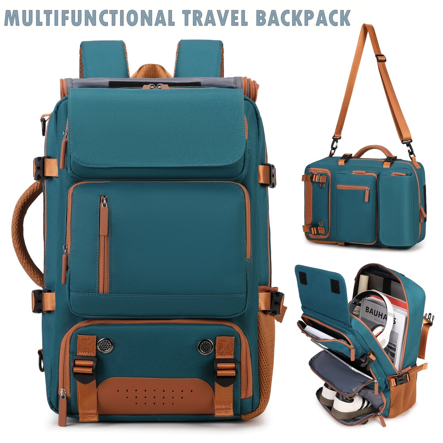 30L Large Capacity Shoulder Bag for 16 Inch Laptop Oxford Fabric Waterproof Travel Backpack