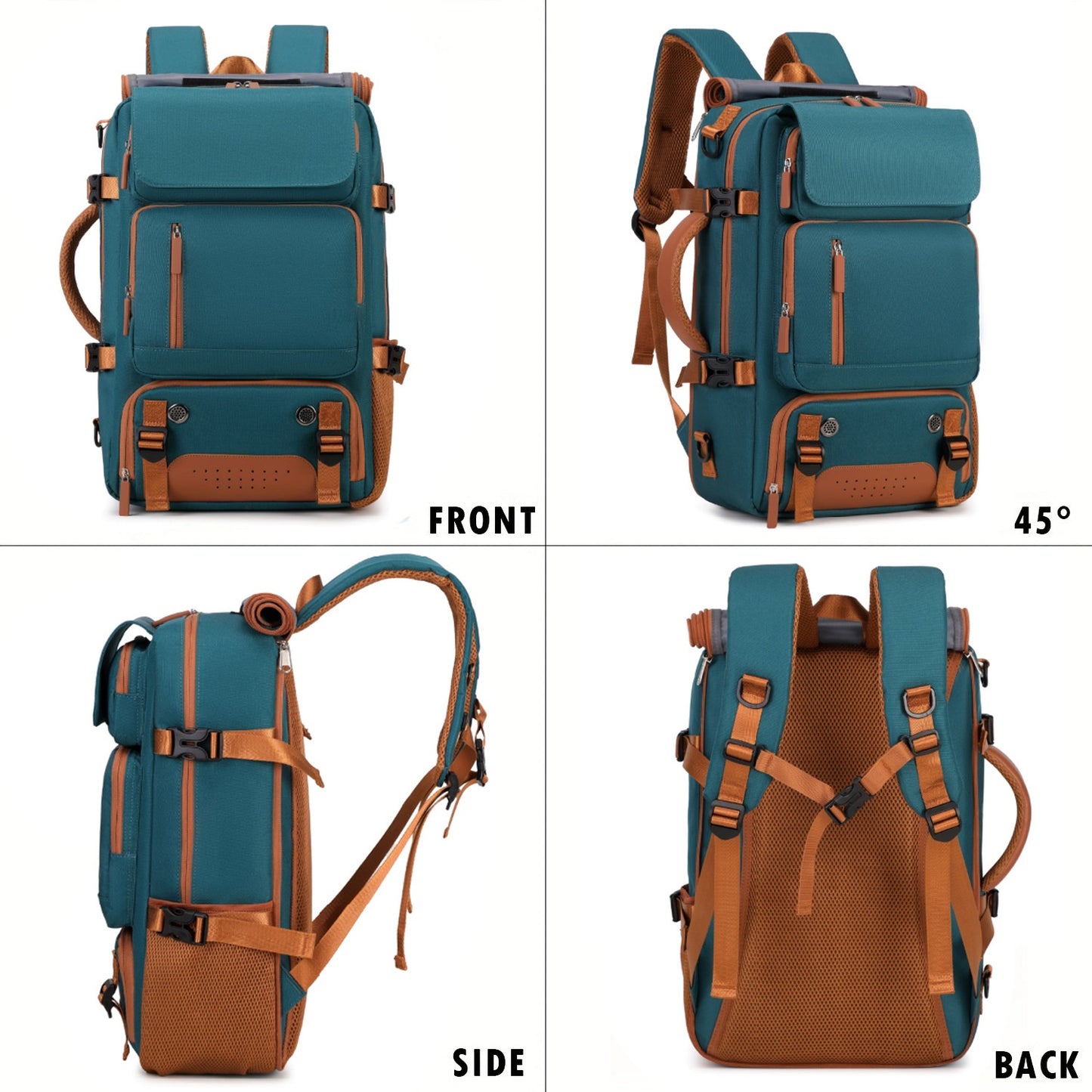 30L Large Capacity Shoulder Bag for 16 Inch Laptop Oxford Fabric Waterproof Travel Backpack