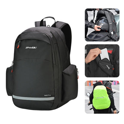 ANMEILU 6006 Multifunction Expandable Motorbike Helmet Storage Bag Bike Accessories Shoulders Backpack Laptop Backpack Cycling Bag (with Rain Cover)