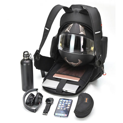 ANMEILU 6006 Multifunction Expandable Motorbike Helmet Storage Bag Bike Accessories Shoulders Backpack Laptop Backpack Cycling Bag (with Rain Cover)