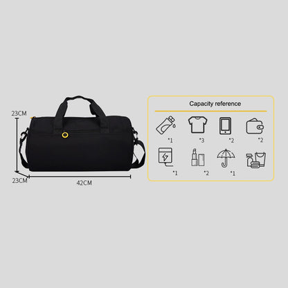 Duffel Bag Nylon Oxford Cloth Waterproof Cross-body Shoulder Cylinder Bag Large Capacity Handbag, Size: L