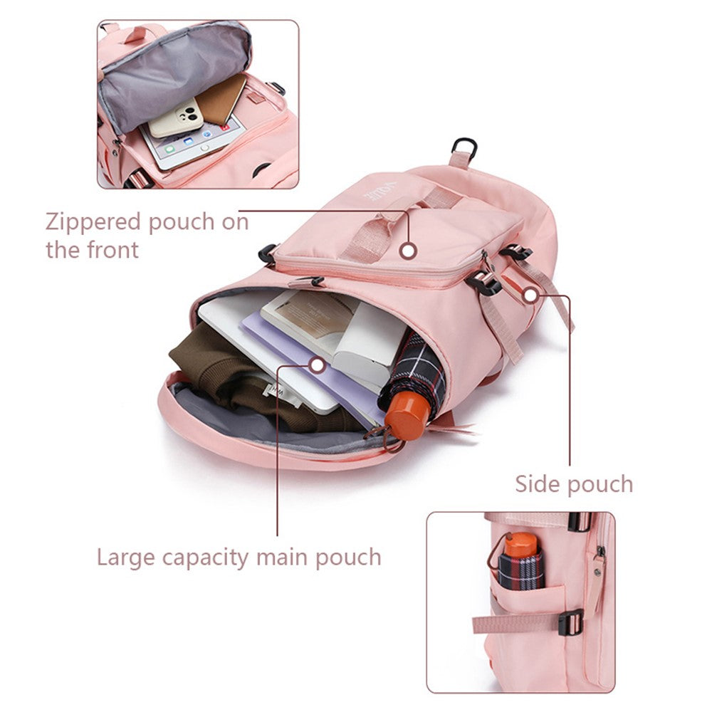 Waterproof Nylon Oxford Cloth Backpack Outdoor Travel Luggage Holdall Shoulder Bag