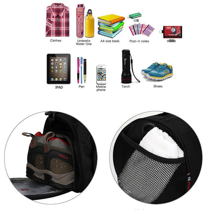 OUTDOOR INOXTO Polyester Gym Bag Dry and Wet Depart Pocket Sports Duffle Short-Distance Trip Camping Tote Bag