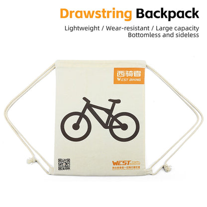 WEST BIKING YP0719392 Drawstring Cycling Backpack Outdoor Travel Polyester Cotton Backpack