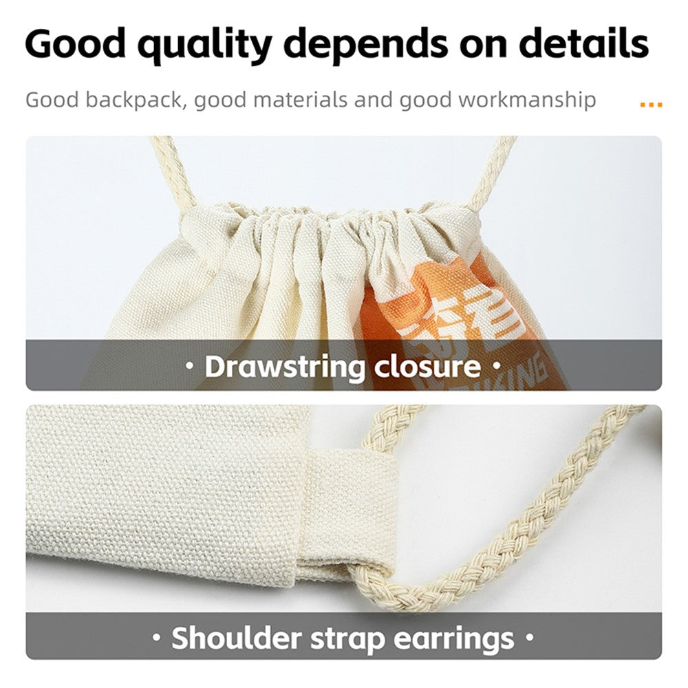 WEST BIKING YP0719392 Drawstring Cycling Backpack Outdoor Travel Polyester Cotton Backpack