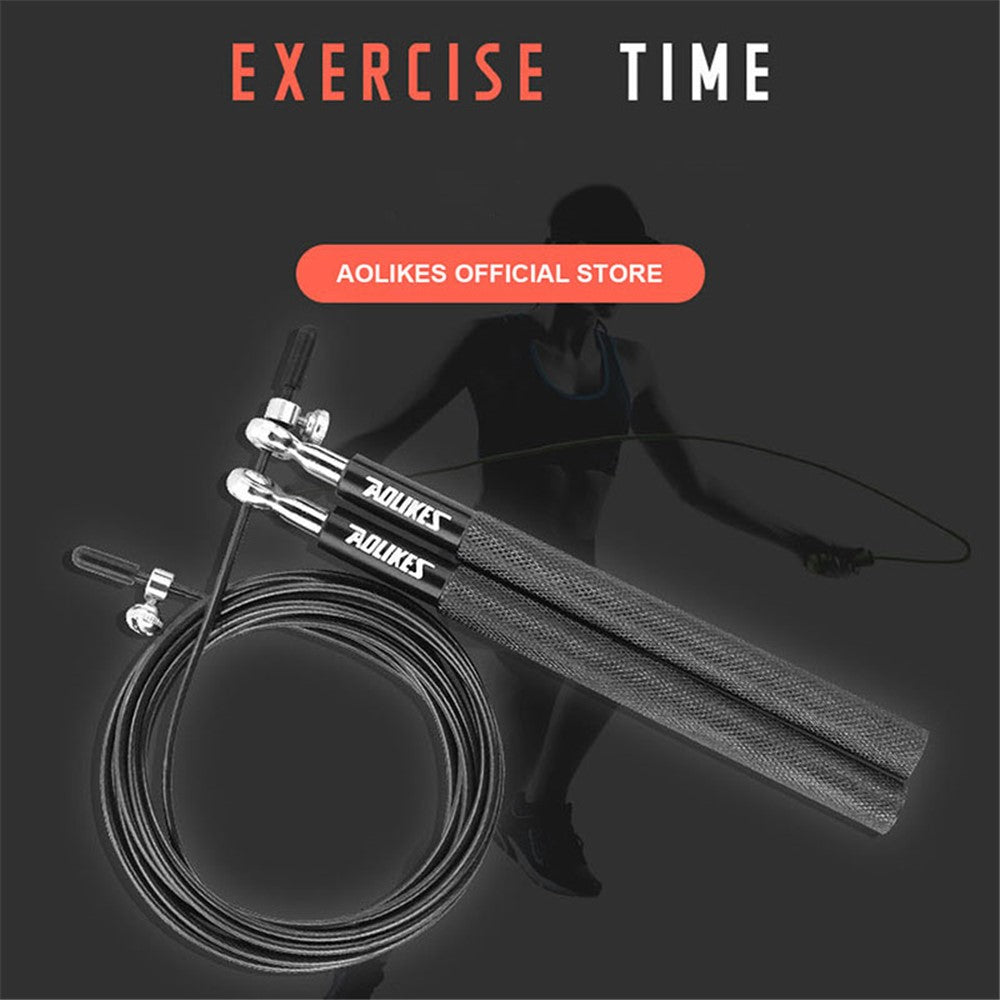 AOLIKES TS-3202 Adult Exercise Jump Rope Adjustable Length Steel Wire Weighted Skipping Rope
