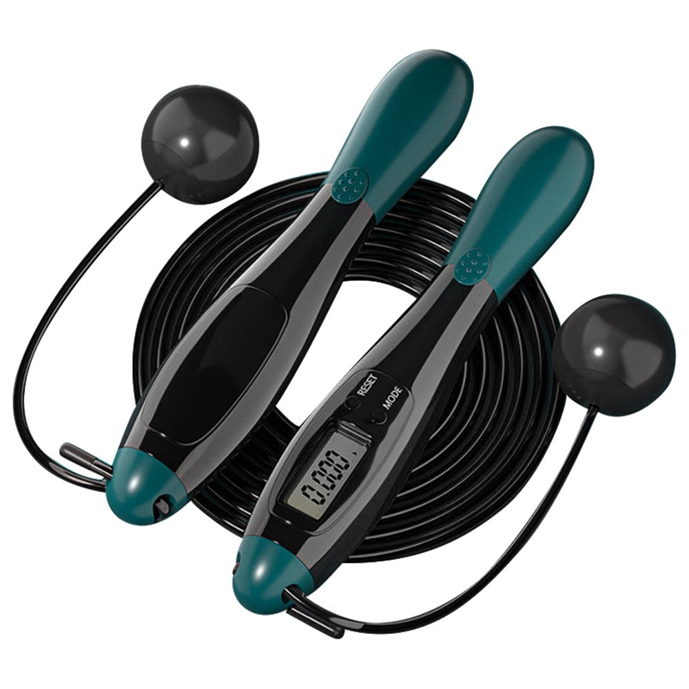 Dual Purpose Wired / Cordless Electronic Skipping Rope Gym Fitness Intelligent Skipping Rope with LCD Screen (with Cordless Ball)