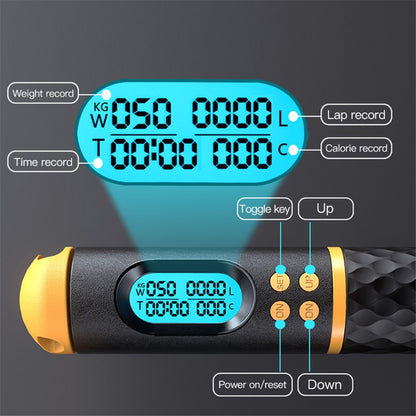 S08 Corded / Cordless Dual-use Jump Rope Intelligent Digital Display Weighted Skipping Pope