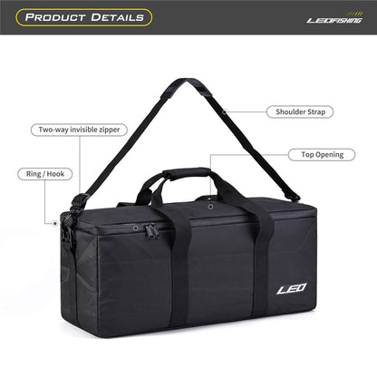 LEO 28248 Fishing Pole Tote Single Shoulder Bag 1000D Polyester Fishing Rod Carrying Bag