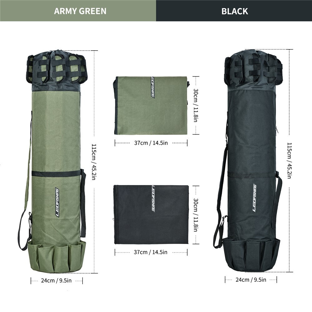 LEO 28260 Fishing Pole Single Shoulder Bag 600D Oxford Cloth Fishing Rod Carrying Bag