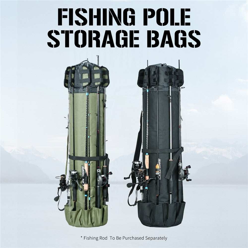 LEO 28260 Fishing Pole Single Shoulder Bag 600D Oxford Cloth Fishing Rod Carrying Bag