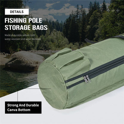 LEO 28260 Fishing Pole Single Shoulder Bag 600D Oxford Cloth Fishing Rod Carrying Bag