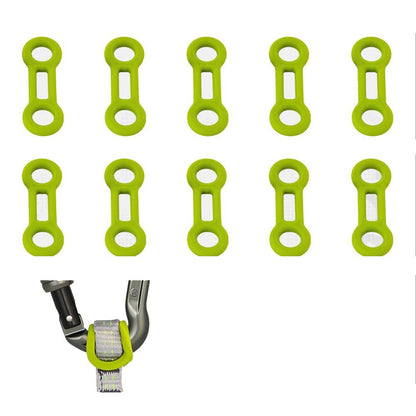 XINDA XD-PJ295 10Pcs Outdoor Rock Climbing Quick Draw Positioning Silicone Ring 8-Shape Rubber Sleeve
