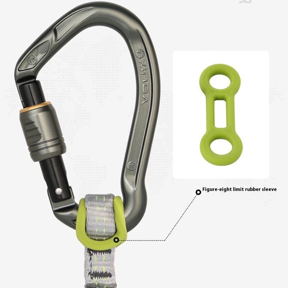 XINDA XD-PJ295 10Pcs Outdoor Rock Climbing Quick Draw Positioning Silicone Ring 8-Shape Rubber Sleeve