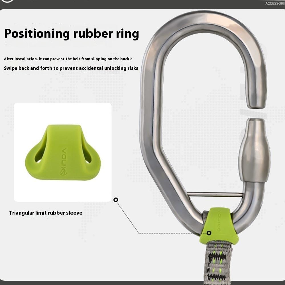 XINDA XD-PJ295 10Pcs Outdoor Rock Climbing Quickdraw Positioning Silicone Ring Triangle Rubber Anti Slip Sleeve
