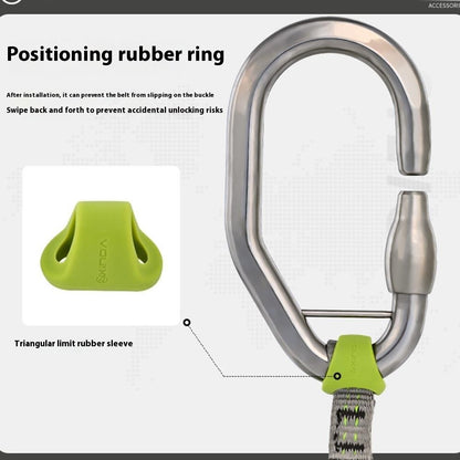 XINDA XD-PJ295 10Pcs Outdoor Rock Climbing Quickdraw Positioning Silicone Ring Triangle Rubber Anti Slip Sleeve