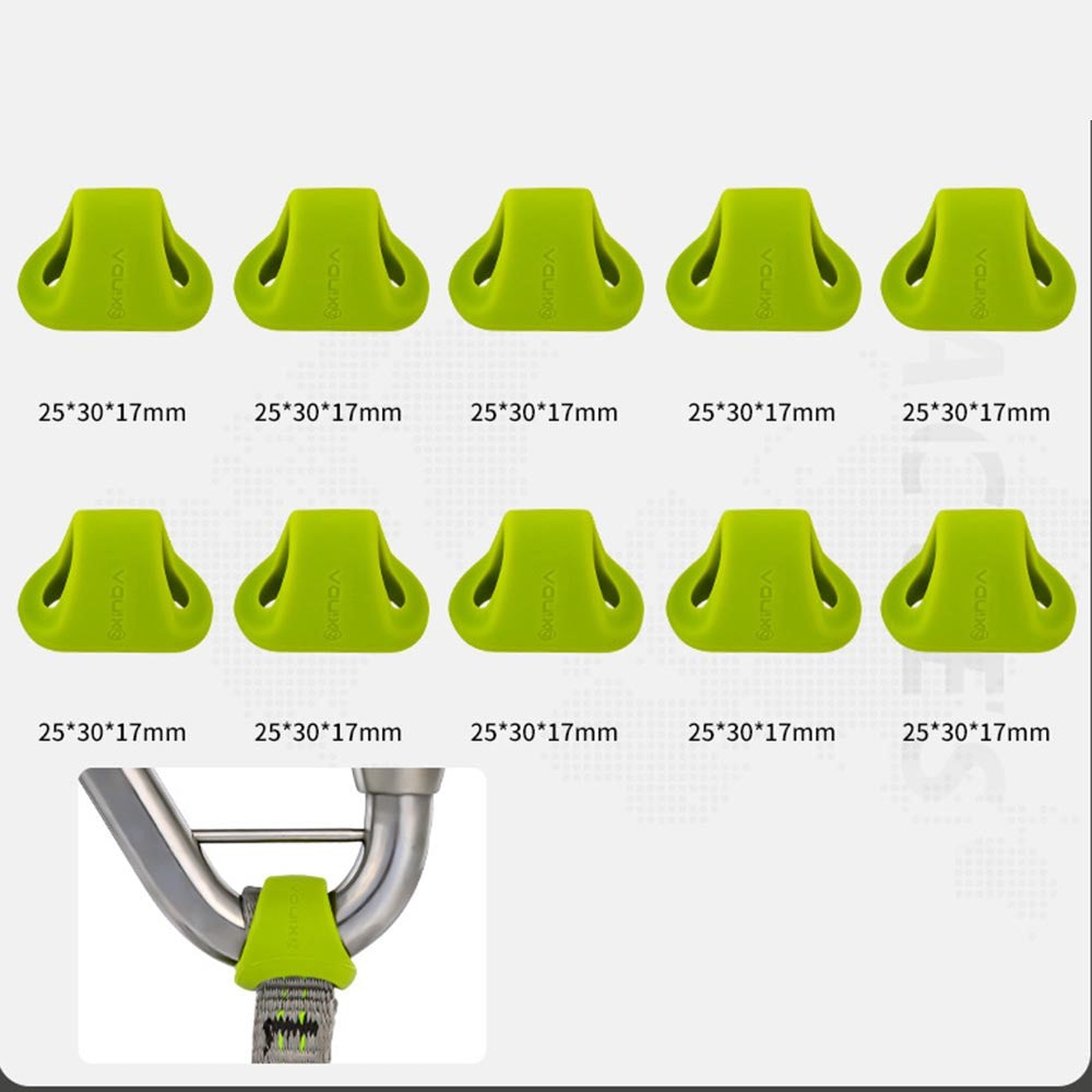 XINDA XD-PJ295 10Pcs Outdoor Rock Climbing Quickdraw Positioning Silicone Ring Triangle Rubber Anti Slip Sleeve