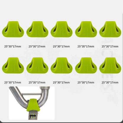 XINDA XD-PJ295 10Pcs Outdoor Rock Climbing Quickdraw Positioning Silicone Ring Triangle Rubber Anti Slip Sleeve