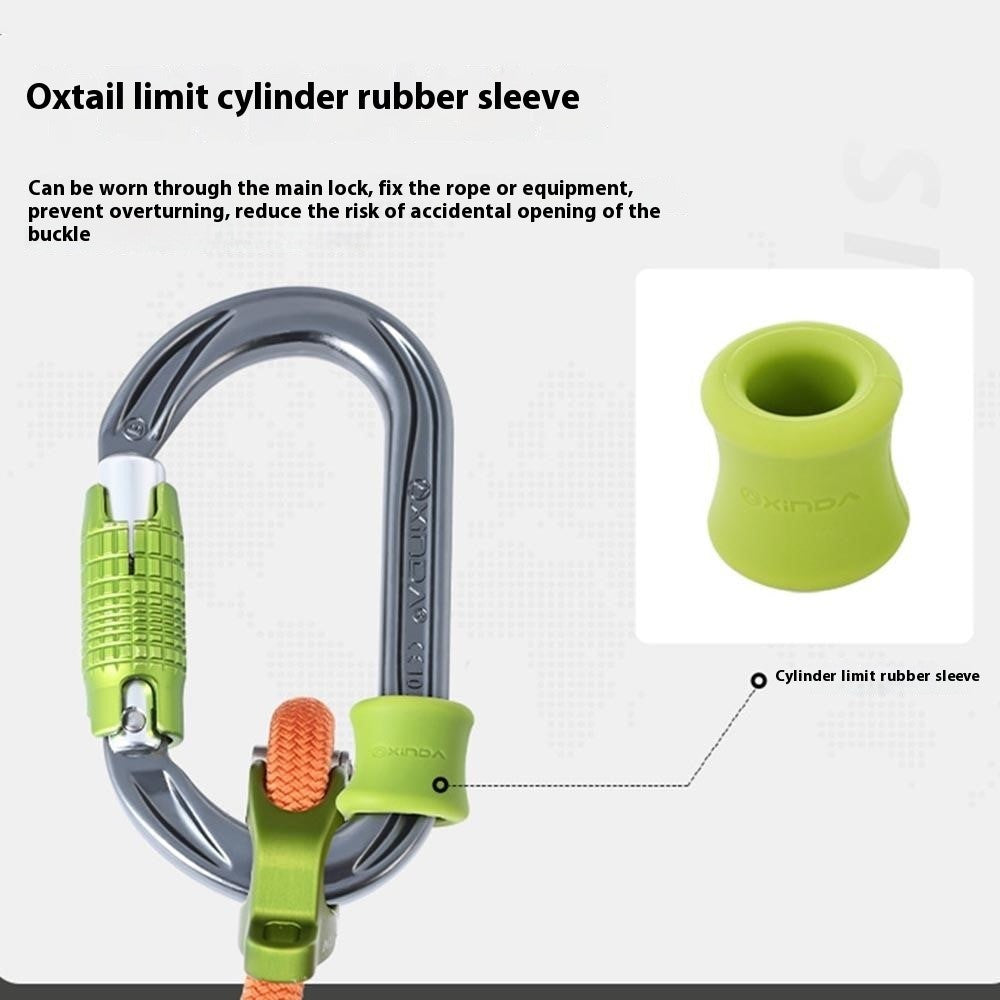 XINDA XD-PJ295 10Pcs For Outdoor Rock Climbing Positioning Silicone Rings Anti Slip Cylindrical Rubber Sleeve