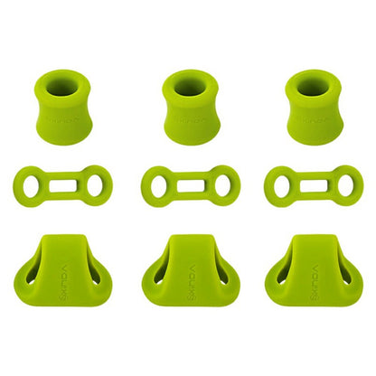 XINDA XD-PJ295 9Pcs Outdoor Climbing Quickdraw Positioning Anti Slip Silicone Rings Set for Carabiners