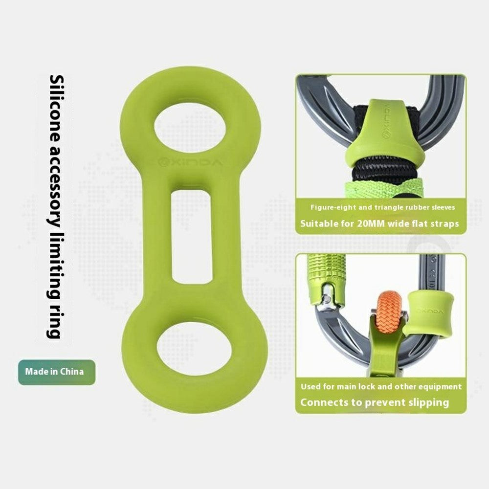 XINDA XD-PJ295 9Pcs Outdoor Climbing Quickdraw Positioning Anti Slip Silicone Rings Set for Carabiners
