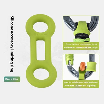 XINDA XD-PJ295 9Pcs Outdoor Climbing Quickdraw Positioning Anti Slip Silicone Rings Set for Carabiners