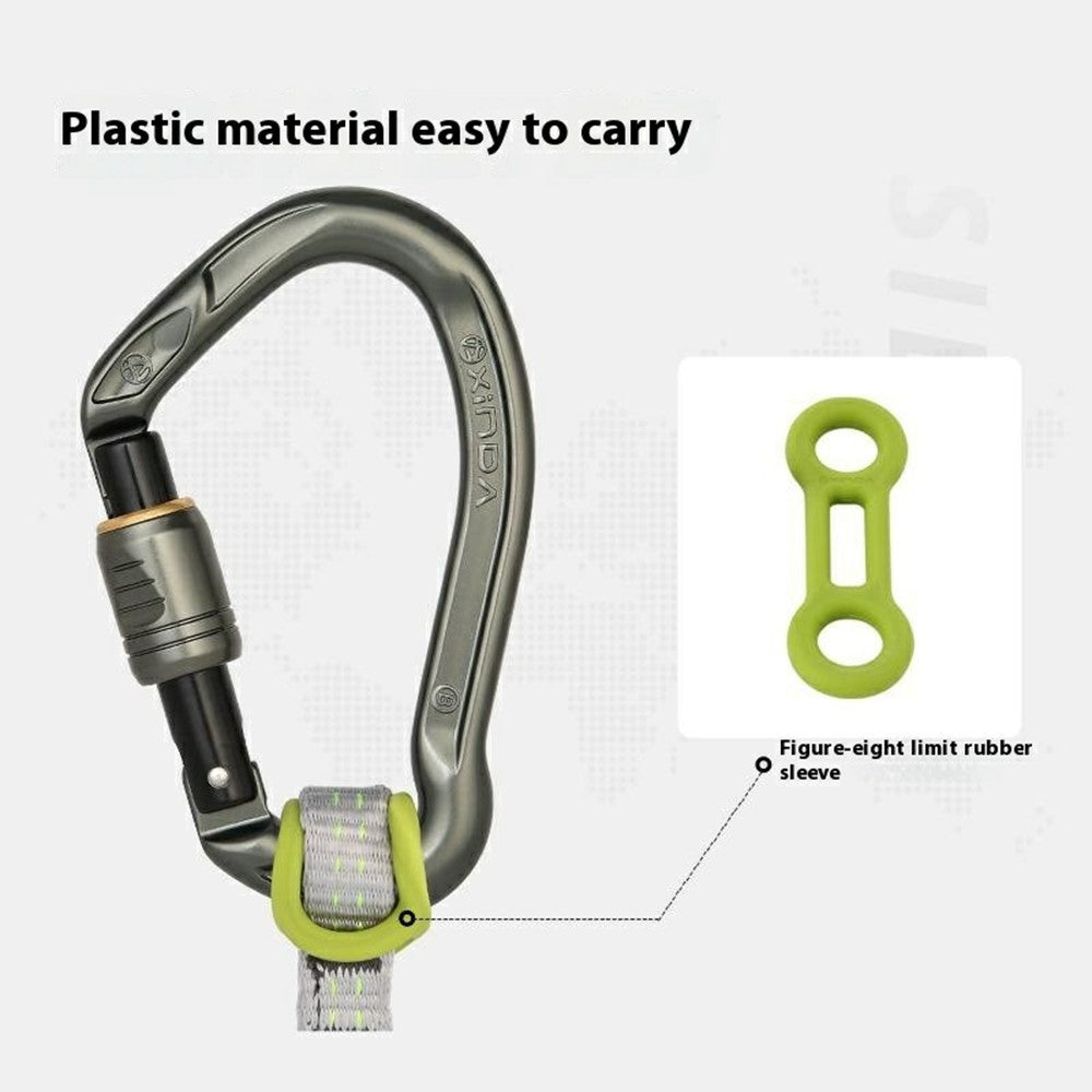 XINDA XD-PJ295 9Pcs Outdoor Climbing Quickdraw Positioning Anti Slip Silicone Rings Set for Carabiners