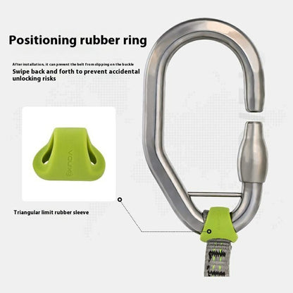 XINDA XD-PJ295 9Pcs Outdoor Climbing Quickdraw Positioning Anti Slip Silicone Rings Set for Carabiners
