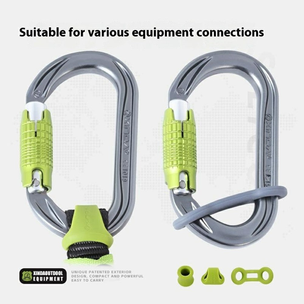 XINDA XD-PJ295 9Pcs Outdoor Climbing Quickdraw Positioning Anti Slip Silicone Rings Set for Carabiners