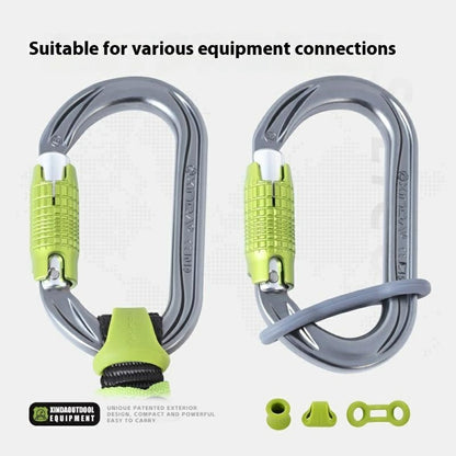 XINDA XD-PJ295 9Pcs Outdoor Climbing Quickdraw Positioning Anti Slip Silicone Rings Set for Carabiners