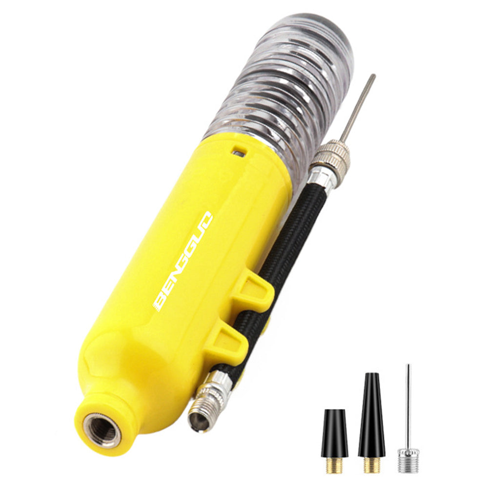 BENGGUO Portable Mini Air Pump for Soccer Basketball Volleyball Pool Toys Multi-Purpose Hand Inflator with Valve Adapters