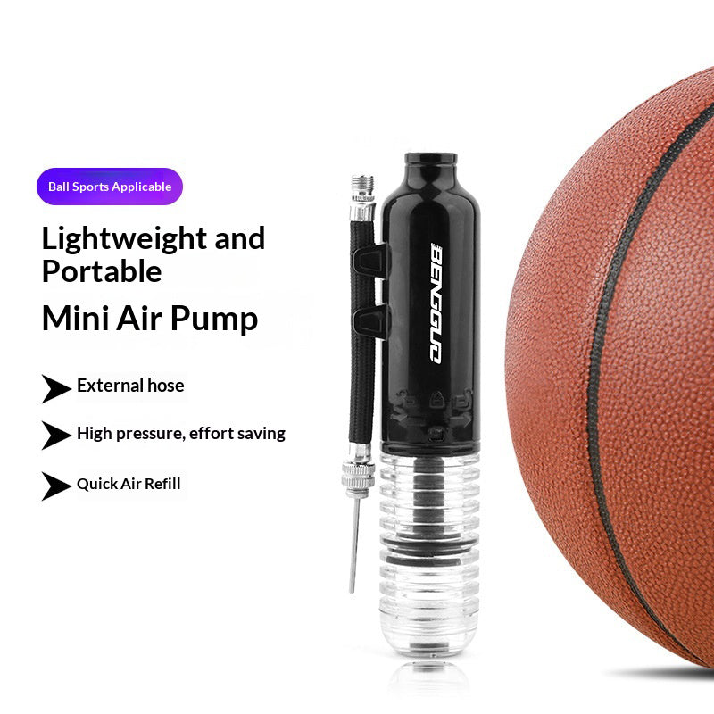 BENGGUO Portable Mini Air Pump for Soccer Basketball Volleyball Pool Toys Multi-Purpose Hand Inflator with Valve Adapters