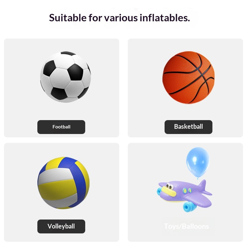 BENGGUO Portable Mini Air Pump for Soccer Basketball Volleyball Pool Toys Multi-Purpose Hand Inflator with Valve Adapters